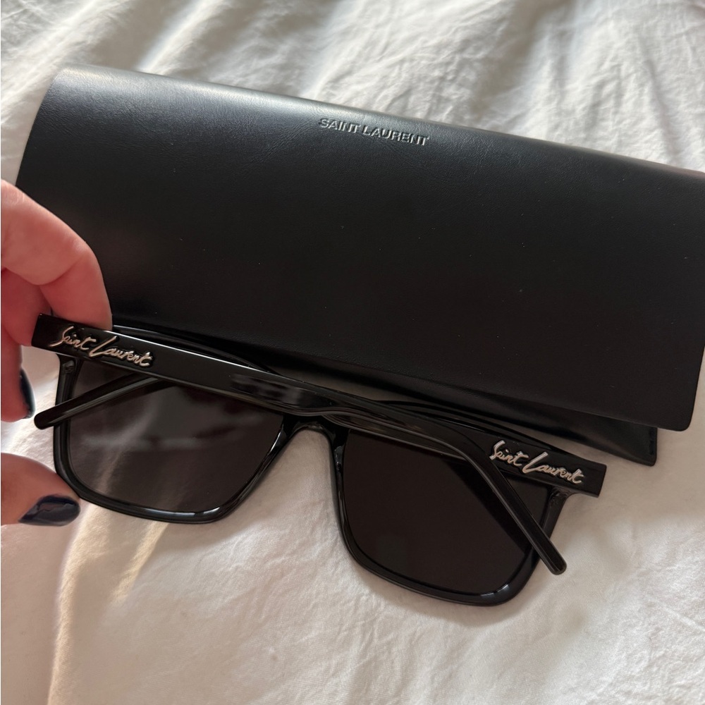 Saint Laurent Dark Tinted Sunglasses with Black Case - Picture 2 of 5